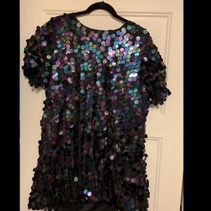 Misguided Sequin Shift Dress